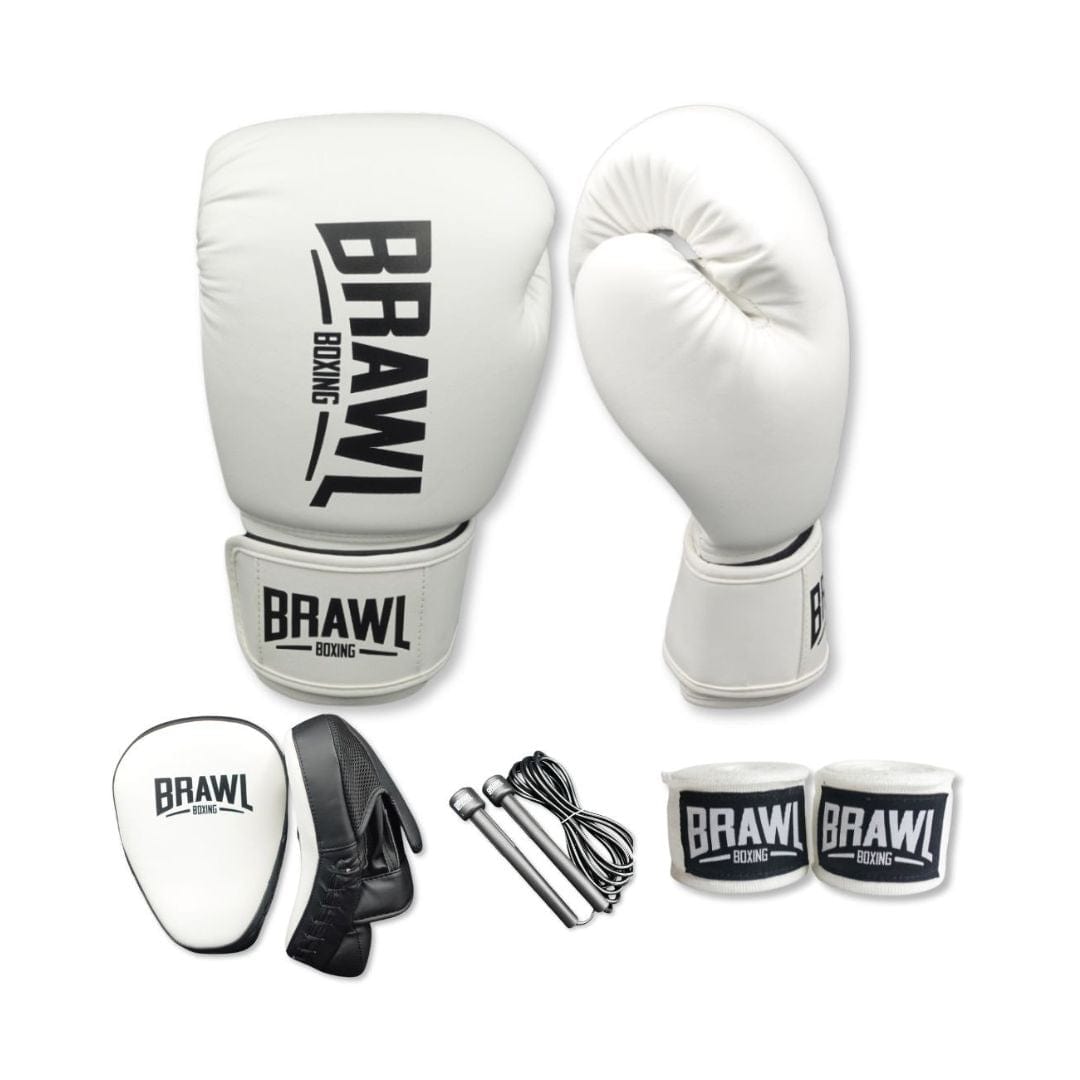 boxing practice gear Brawl Boxing Training Bundle White Edition – BRAWL-BOXING